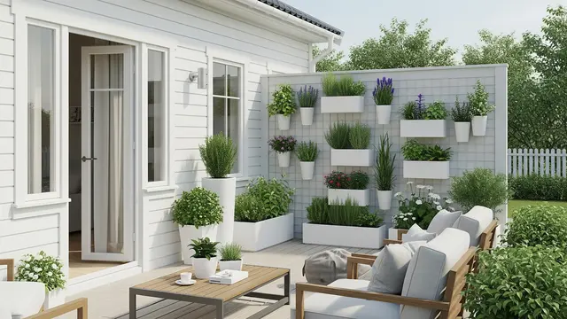 Model Rumah Mungil Tapi Punya Kebun Vertikal dan Teras Cantik yang Asri (Image by Gemini AI)