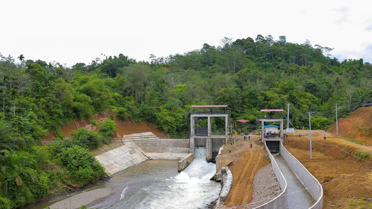 Pembangkit Listrik Tenaga Minihidro (PLTM) Kanzy 3 di Bengkulu.