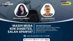 Liputan6 Update Senin, 20 Juni 2022 pukul 11.00 WIB menyajikan laporan dari segala penjuru dengan tema Masih Muda Kok Diabetes, Salah Apanya? Laporan Langsung - Logistik MXGP Samota Tiba di Lombok - Nikita Mirzani Jadi Tersangka? - Maskapai Ga...