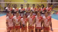 Timnas Putri Bola Voli Indonesia tampil dalam turnamen VTV Cup 2017 yang berlangsung di Hanoi, Vietnam, mulai 8 Juli 2017. (foto: Humas PBVSI)