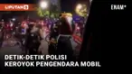 Polisi Keroyok Pengendara Mobil