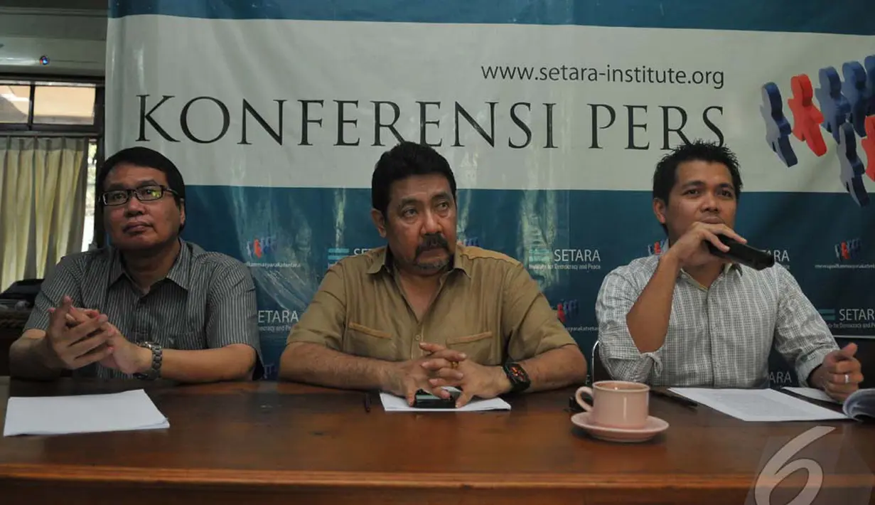 Setara Institute mengadakan diskusi bertajuk Catatan Akhir Masa Bakti Kepemimpinan SBY, Jakarta, Senin (13/10/2014) (Liputan6.com/Johan Tallo)