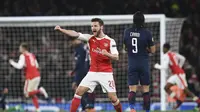 3. Shkordan Mustafi - Pemain timnas Jerman tersebut didatangakan dua tahun silam dimasa kepelatihan Arsene Wenger. Penampilan inkonsisten membuatnya kalah saing dengan Sokratis yang lebih tangguh di lini belakang. (AFP/Glyn Kirk)