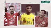 Osvaldo Haay, Saddil Ramdani dan Evan Dimas. (Bola.com/Dody Iryawan)