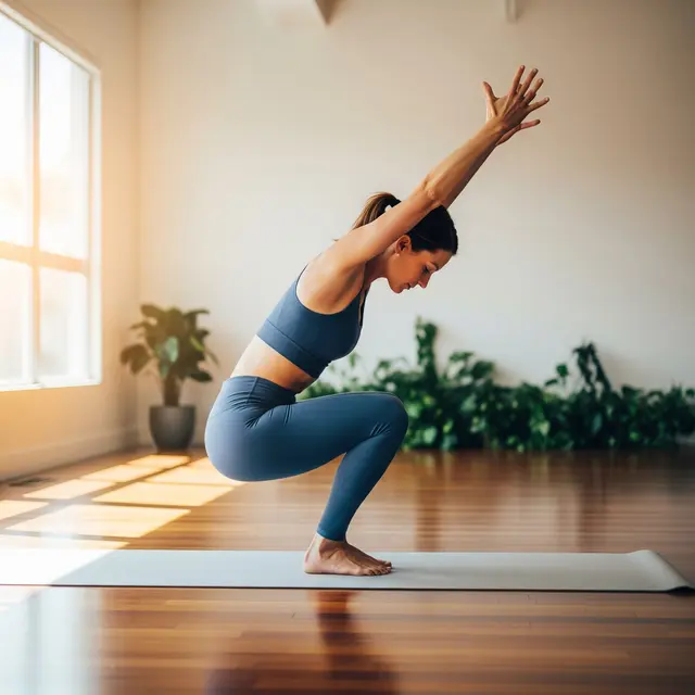 Utkatasana (Pose Kursi) Image by Gemini AI