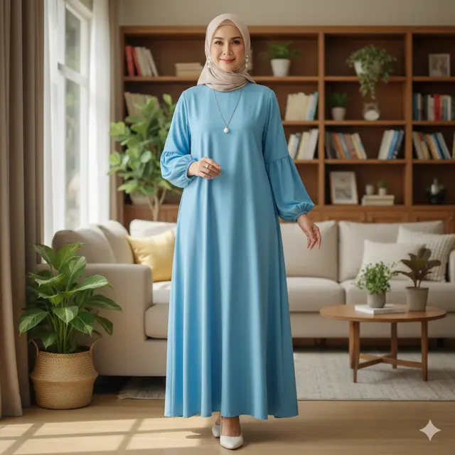 Model Gamis Harian yang Nyaman Dipakai Ibu Usia 50 Tahun ke Atas