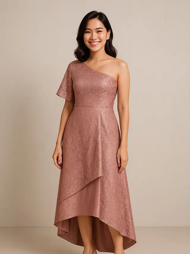 Model Baju Bridesmaid Brokat Non Hijab/Ilustrasi oleh AI