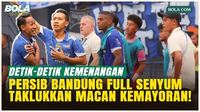 Bobotoh Full Senyum! Detik-detik Pemain Persib Bandung Merayakan Kemenangan atas Persija Jakarta