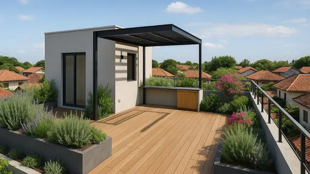 Model Rumah Minimalis Dengan Rooftop Garden/ChatGPT