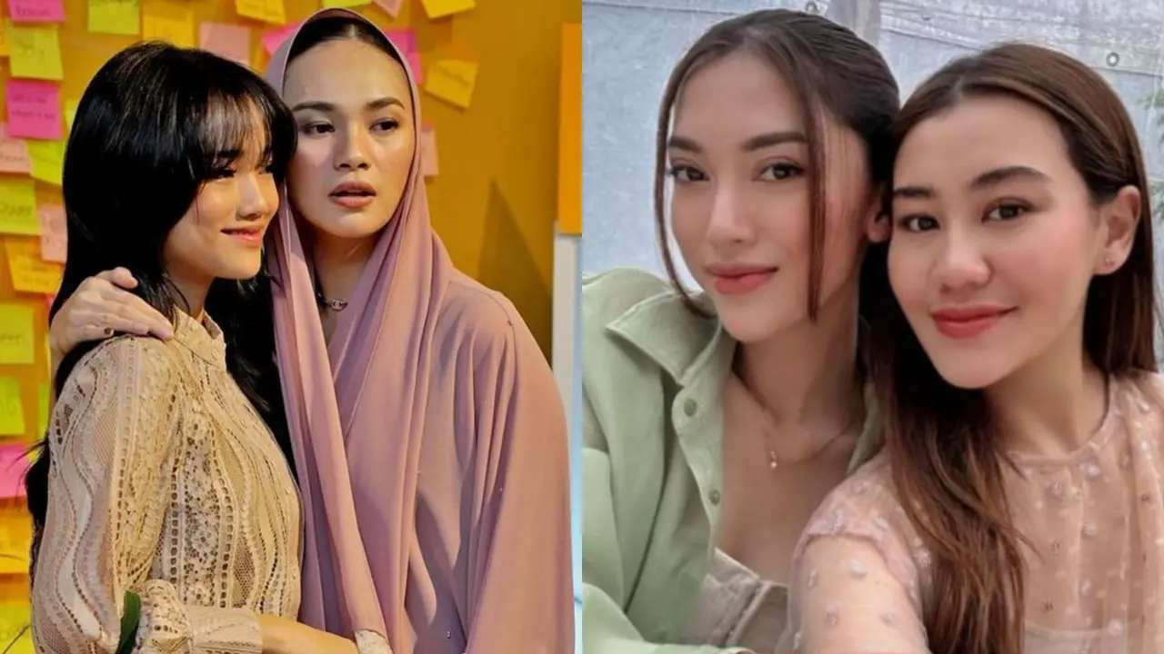 6 Gaya Kembaran Fuji Utami dan Aaliyah Massaid yang Kenakan Busana Renda Saat Buka Puasa