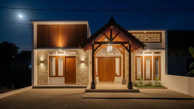 Gaya Atap Modern yang Bikin Rumah Desa Terlihat Mewah/ Ilustrasi AI