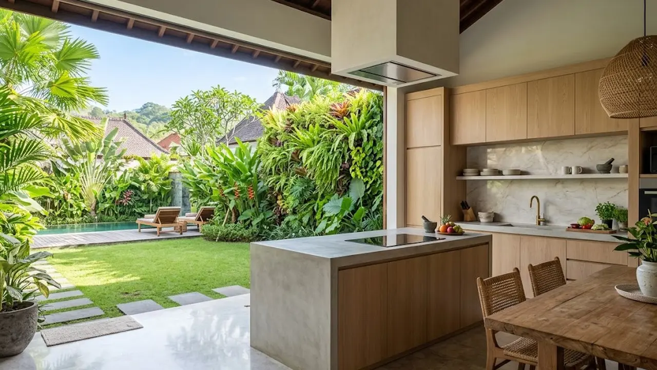 Model Dapur Semi Terbuka yang Sejuk Tanpa Exhaust Fan Mahal