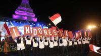 Banyuwangi menggelar acara malam resepsi Kemerdekaan RI ke-74 di Gesibu Blambangan.