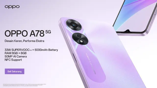 Oppo A78 5G. Dok: Oppo Indonesia