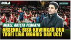 Pelatih Arsenal, Mikel Arteta, mengatakan para pemain percaya diri mengejar gelar Liga Inggris dan Liga Champions jelang laga melawan West Ham United, Minggu (10/5/2026), setelah lolos ke final Liga Champions usai menyingkirkan Atletico Madrid.