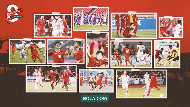 Ilustrasi - Kolase Foto Pertandingan Indonesia dan Vietnam di berbagai Momen