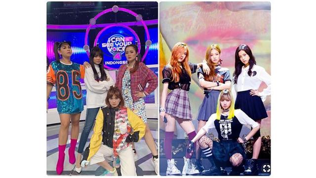 Bersama Melaney Ricardo, Rina Nose dan Vega Darwanti, Chika Jessica memarodikan girlband Blackpink.