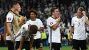 Dalam gelaran Piala Eropa 2016, Jerman berhasil lolos hingga babak semifinal. Jerman harus kalah 0-2 dari tuan rumah Prancis yang merupakan kekalahan pertama sejak tahun 1958 dalam sebuah turnamen besar. (AFP/Anne-Christine Poujoulat)