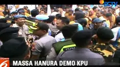 Kericuhan berhasil diredam setelah perwakilan aksi diperbolehkan masuk untuk menemui perwakilan KPU RI.