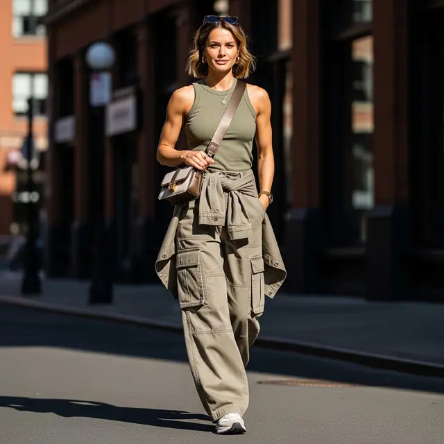 Celana Cargo Wide Leg/Baggy