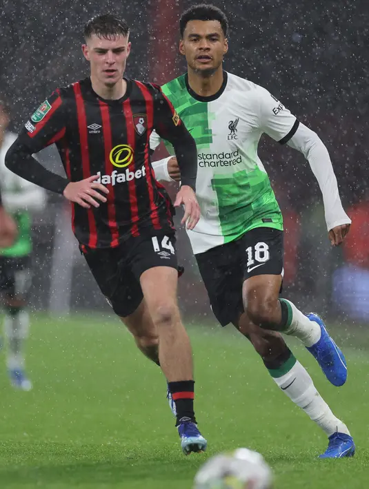 Dua gol kemenangan Liverpool di kandang Bournemouth masing-masing dicetak oleh Cody Gakpo dan Darwin Nunez. (Adrian DENNIS / AFP)