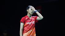Putri Kusuma Wardani di luar dugaan tumbang dari pemain underdog asal Taiwan, Huang Yu-Hsun pada babak 16 besar Indonesia Masters 2026 di Istora Senayan, Jakarta, Kamis (22/1/2026). (Bola.com/M Iqbal Ichsan)