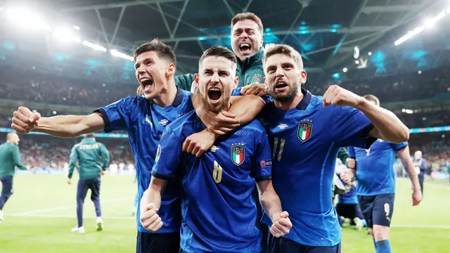 Foto Piala Eropa: Parade Momen Terbaik di Sepanjang Semifinal Euro 2020