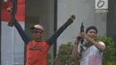 Personel TNI bertindak sebagai teroris dalam Latihan Penanggulangan Terorisme Satuan Gultor TNI di kawasan Gelora Bung Karno, Senayan, Jakarta Pusat, Rabu (1/8). Latihan itu sebagai persiapan pengamanan ajang Asian Games 2018. (Merdeka.com/Imam Buhori)
