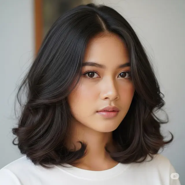 Rambut Tebal Panjang Bagusnya Potong Apa. Foto: Gemini