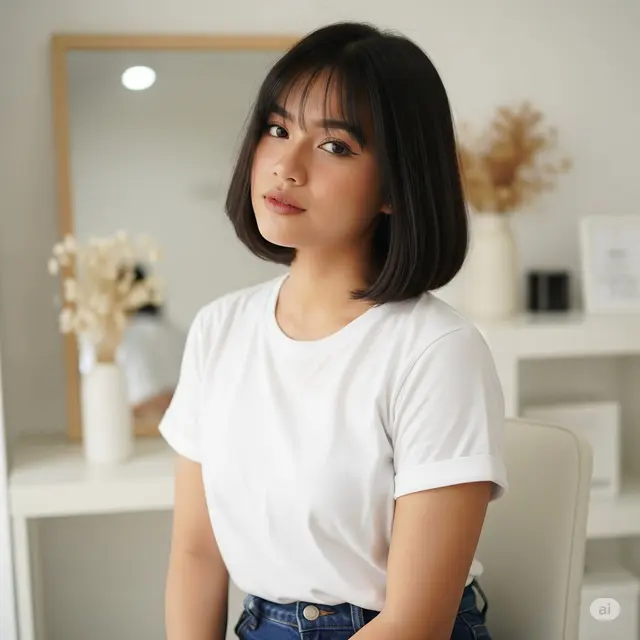 Potongan Rambut Tanpa Catok yang Tetap Stylish. Foto: Gemini