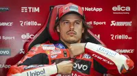 Momen Nicolo Bulega gantikan Marc Marquez pada MotoGP Portugal. (PATRICIA DE MELO MOREIRA / AFP)