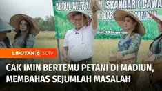 Calon Wakil Presiden, Muhaimin Iskandar berkampanye di Kabupaten Madiun, Jawa Timur. Muhaimin bertemu para petani untuk menyerap aspirasi mereka.