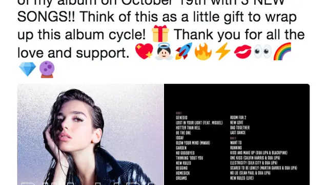(Twitter/ @DUALIPA)