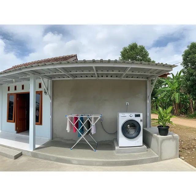 Model Kanopi Anti Lembap yang Cocok untuk Laundry Rumah Minimalis Desain Baja Ringan