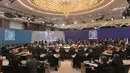 Suasana saat pembukaan G20 Antalya Summit di Antalya Turki, Minggu,(15/11).Indonesia melalui forum KTT G20 meminta negara-negara maju memberi contoh dan mendukung pengurangan emisi karbon di dunia. (Setpres)