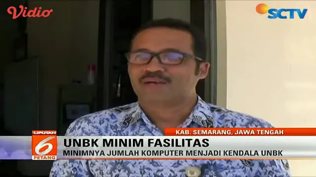 Sejumlah kendala masih mewarnai hari pertama penyelenggaraan UNBK di SMP Negeri 1 Ungaran, Semarang, Jawa Tengah.