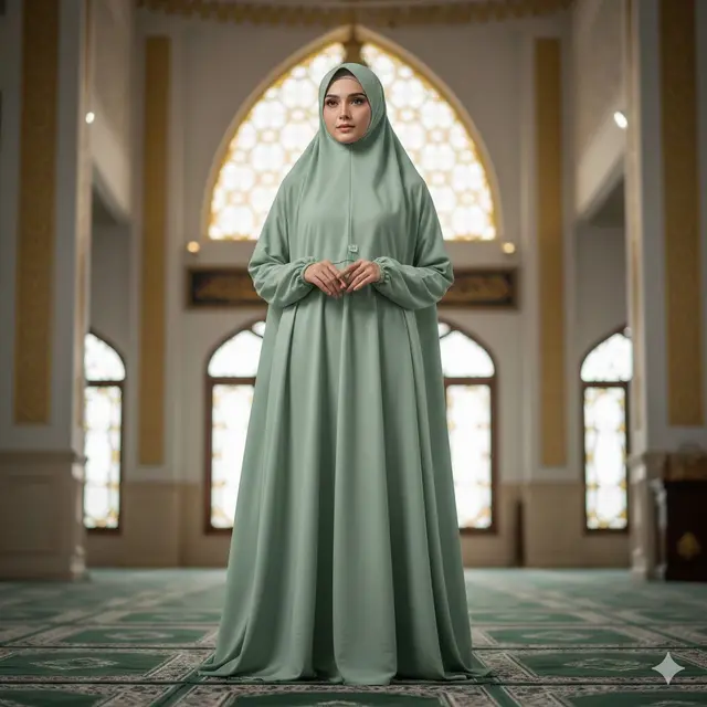 Model Gamis untuk Salat Tarawih.
