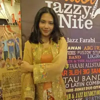 Diah Ayu Lestari usai manggung di Blok M Plaza, Jakarta, Jumat (9/9/2016)