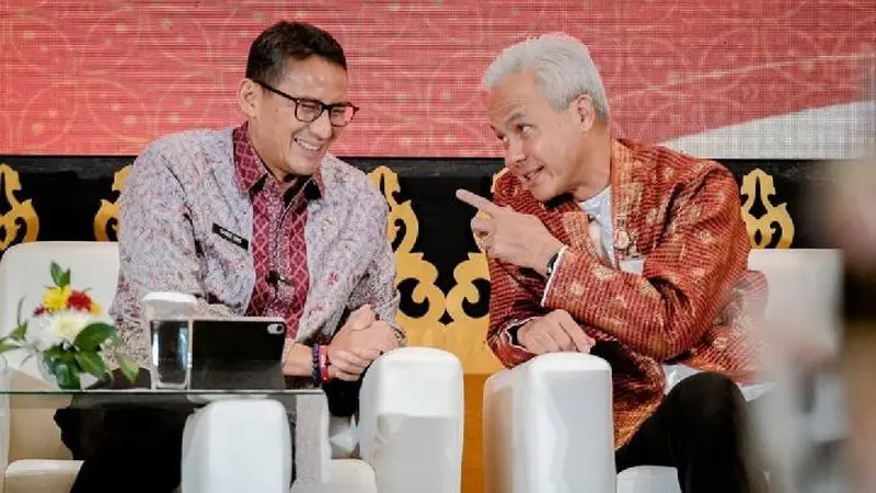 Gubernur Jawa Tengah (Ganjar Pranowo) dan Menteri Pariwisata dan Ekonomi Kreatif Sandiaga Uno (@sandiuno)