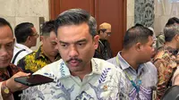 Menteri Usaha Makro, Kecil dan Menengah (UMKM) Maman Abdurrahman usai menghadiri acara ISEF ke-11 tahun 2024, di JCC, Jakarta, Rabu (30/10/2024). (Tira/Liputan6.com)