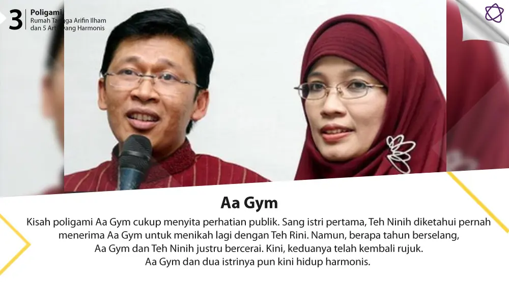 Poligami, Rumah Tangga Arifin Ilham dan 5 Artis yang Harmonis. (Foto: Liputan6.com, Desain: Nurman Abdul Hakim/Bintang.com)