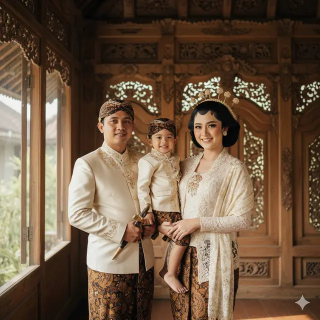 Cara Bikin Foto Keluarga Pakai Baju Adat Jawa di Google Gemini