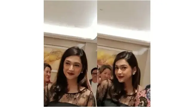 Gaya Nabila Syakieb Hadiri Pernikahan Citra Kirana dan Rezky Aditya (sumber: instagram/rezkyadhitya.update)