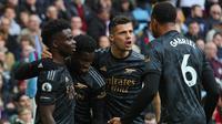 Arsenal meraih kemenangan 4-2 atas Aston Villa&nbsp;pada laga pekan ke-24 Premier League 2022/2023 yang digelar di Villa Park, Sabtu (18/2/2023) malam WIB. (AFP/Geoff Caddick)