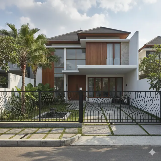 Model Pagar Rumah Modern yang Lagi Hits (Foto: Gemini AI)