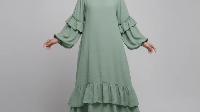 Model Gamis Ruffle Tren 2026. AI