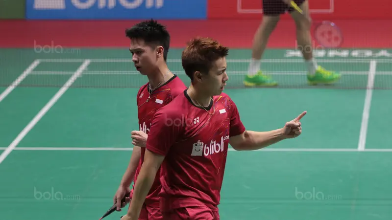 Kevin Sanjaya, Marcus Gideon, Daihatsu Indonesia Masters 2018, Bola.com