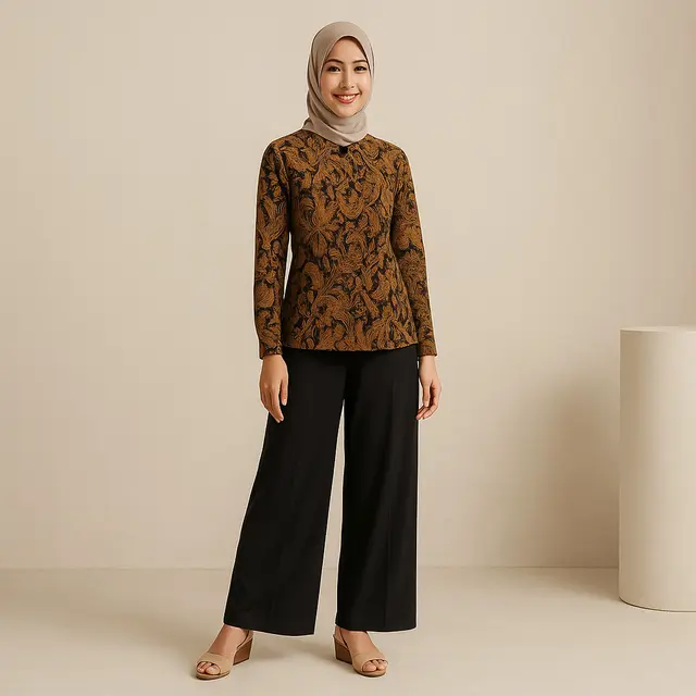 Baju Batik Tulis Klasik Wanita Cocok Dengan Bawahan Apa? 8 Padu Padan Ini Bantu Kamu Anti Kaku dan Tetap Cantik/ Ilustrasi AI