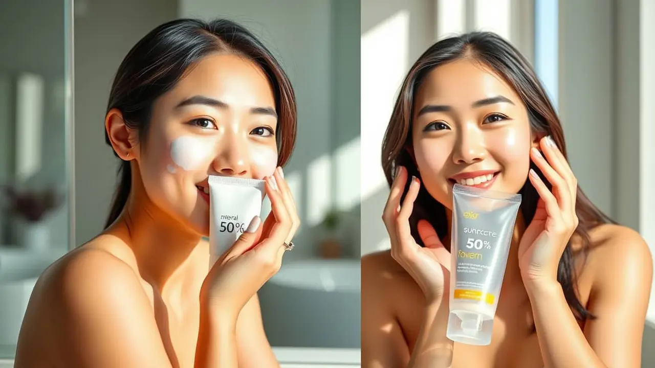 perbedaan chemical dan physical sunscreen