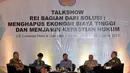 Jusuf Kalla saat menghadiri diskusi bersama asosiasi pengembang Real Estate Indonesia di Jakarta, Kamis (28/8/14). (Liputan6.com/Johan Tallo)